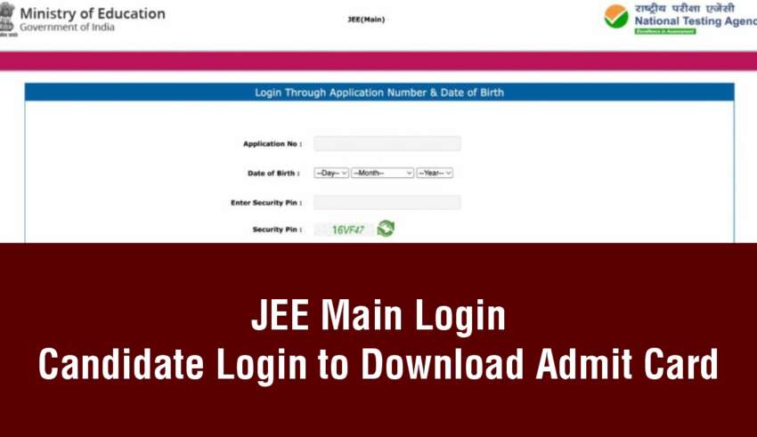 JEE Main Login 2024 - Candidate Login to Download Admit Card