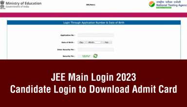 JEE Main Login 2023 - Candidate Login to Download Admit Card