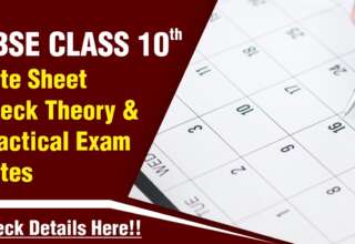 CBSE Class 10 Date Sheet, Check Theory & Practical Exam Dates