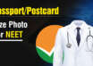 Passport Postcard Size Photo For NEET