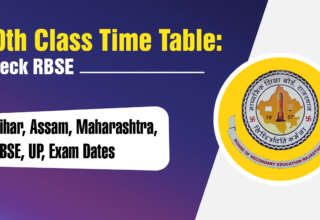 10th Class Time Table Check RBSE Exam Dates
