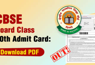 CBSE Board Class 10th Admit Card Download PDF Nov