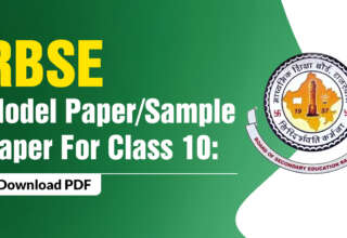 RBSE Model Paper Sample Paper For Class 10 Download PDF