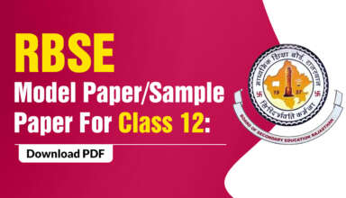 RBSE Model Paper Sample Paper For Class 12 Download PDF
