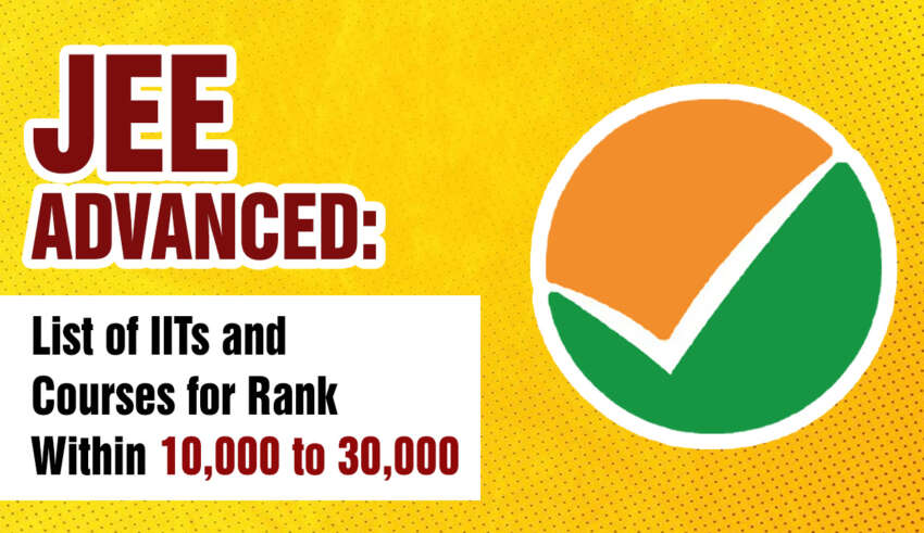 JEE Advanced List of IITs and Courses for Rank Within 10000 to 30000