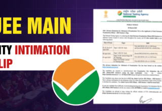 jee main city intimation slip
