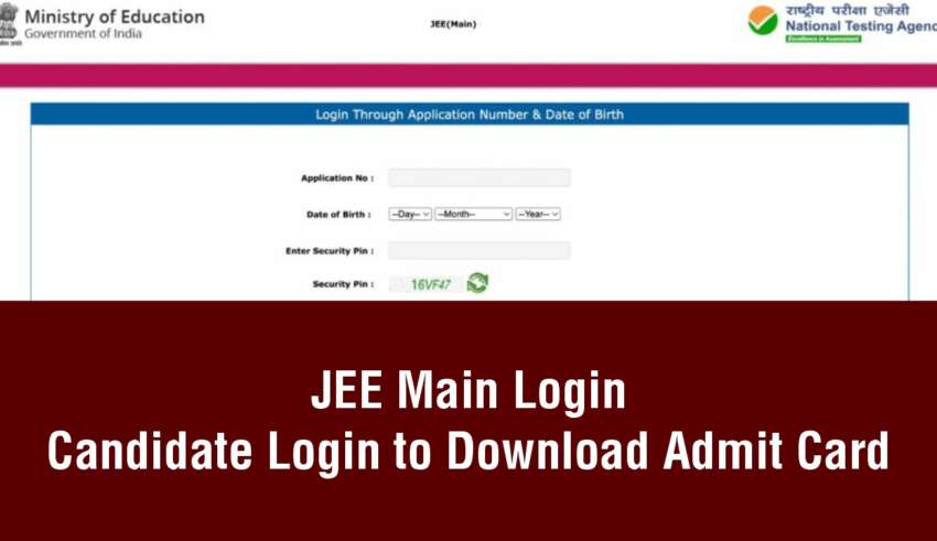 JEE Main Login 2026 - Candidate Login to Download Admit Card
