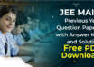 JEE Main Previous Year Question Papers with Answer Key and Solution – Free PDF Download