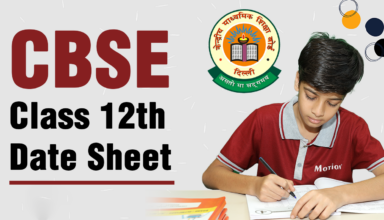 CBSE Class 12th Date Sheet