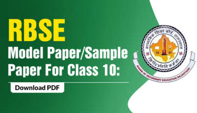 RBSE Model Paper Sample Paper For Class 10 Download PDF