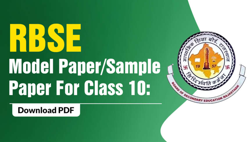RBSE Model Paper Sample Paper For Class 10 Download PDF