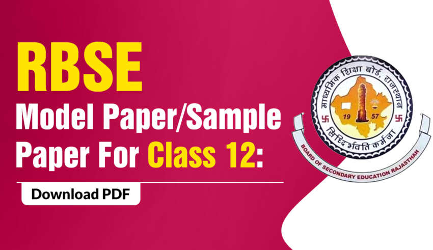 RBSE Model Paper Sample Paper For Class 12 Download PDF