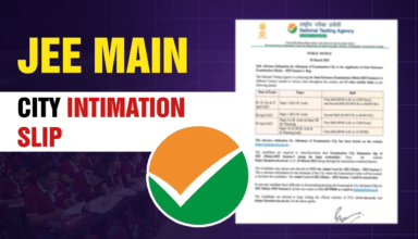 jee main city intimation slip