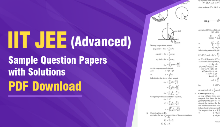 JEE Advanced Sample Paper with solution PDF Download