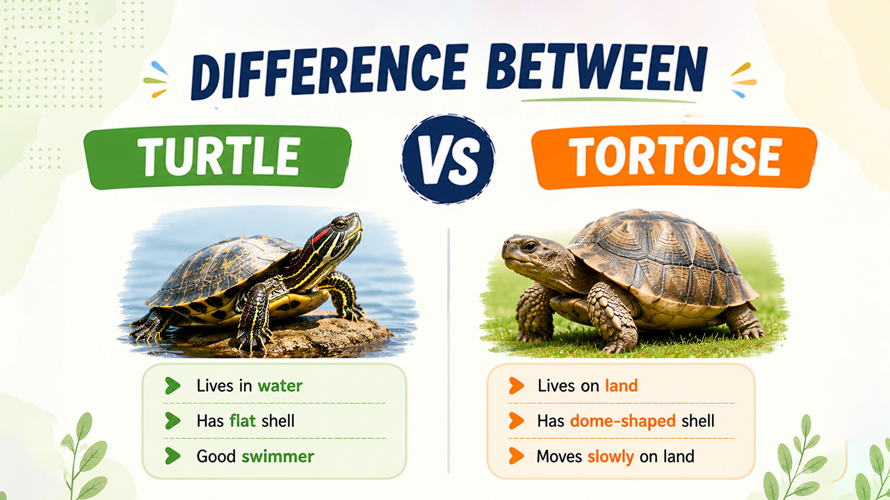 Difference Between Turtle and Tortoise