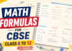 Math Formulas For CBSE Class 6 to 12