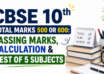 CBSE 10th Total Marks 500 or 600 Passing Marks, Calculation & Best of 5 Subjects
