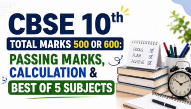 CBSE 10th Total Marks 500 or 600 Passing Marks, Calculation & Best of 5 Subjects