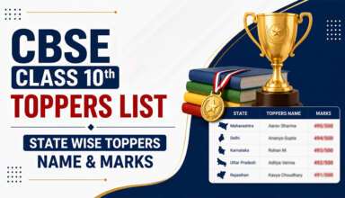 CBSE Class 10th Toppers List State wise Toppers Name & Marks