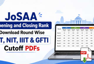 JoSAA Opening and Closing Rank Download Round Wise IIT, NIT, IIIT & GFTI Cutoff PDF
