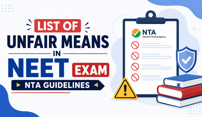 List of Unfair Means in NEET Exam, NTA Guidelines